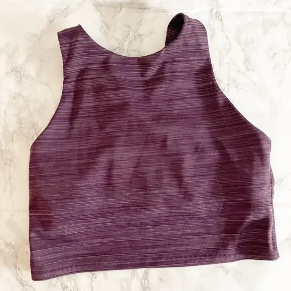 ATHLETA Conscious Space Dye Crop Bra Purple Small S - Picture 3 of 8